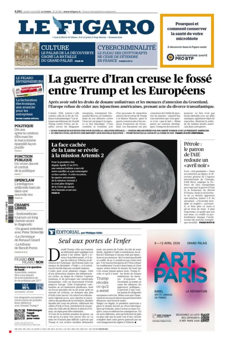 Journal Le Figaro Mardi 07 Avril 2026