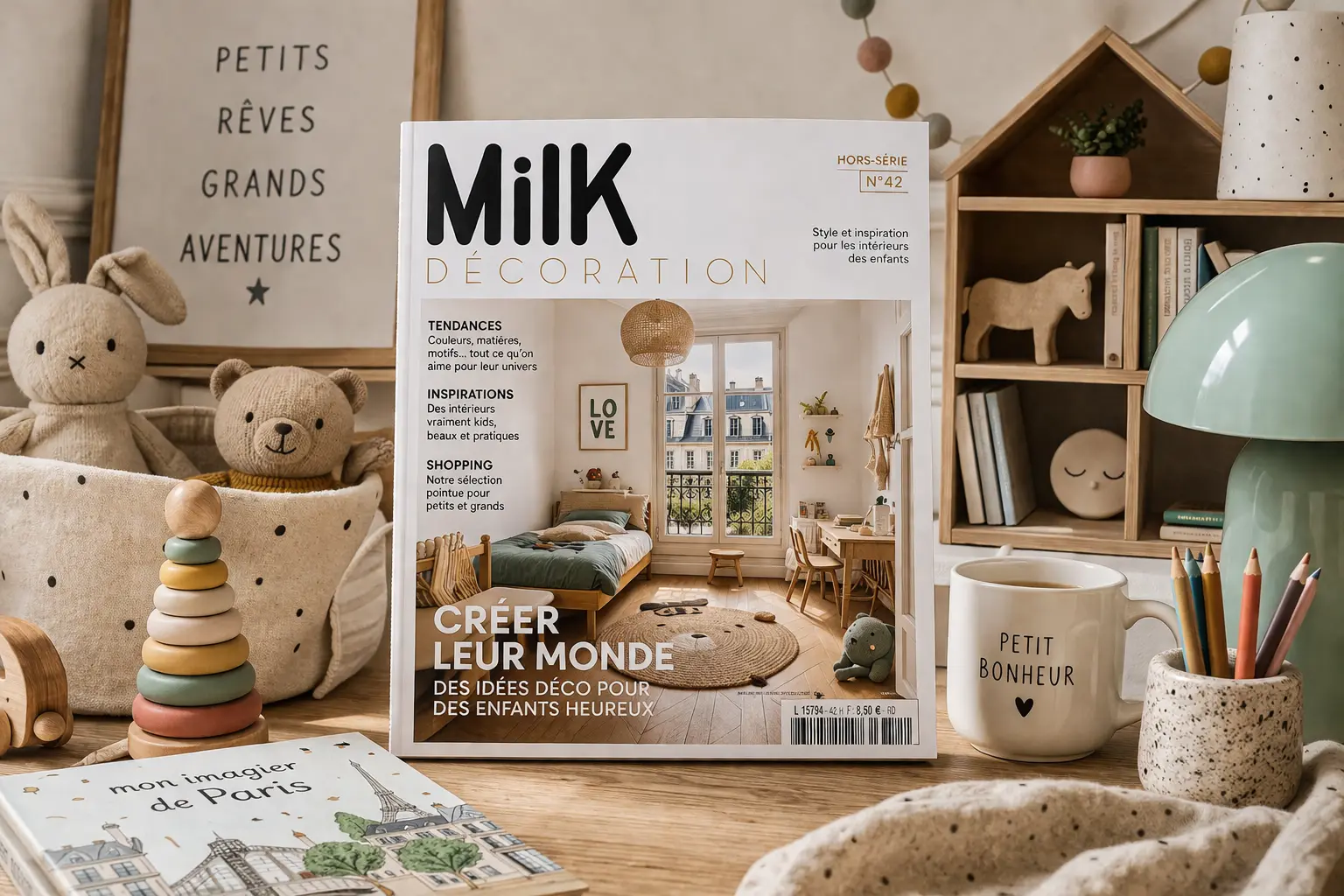 Magazine Milk Decoration