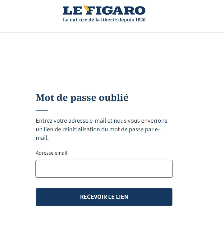 Mot de Passe Oublié Le Figaro