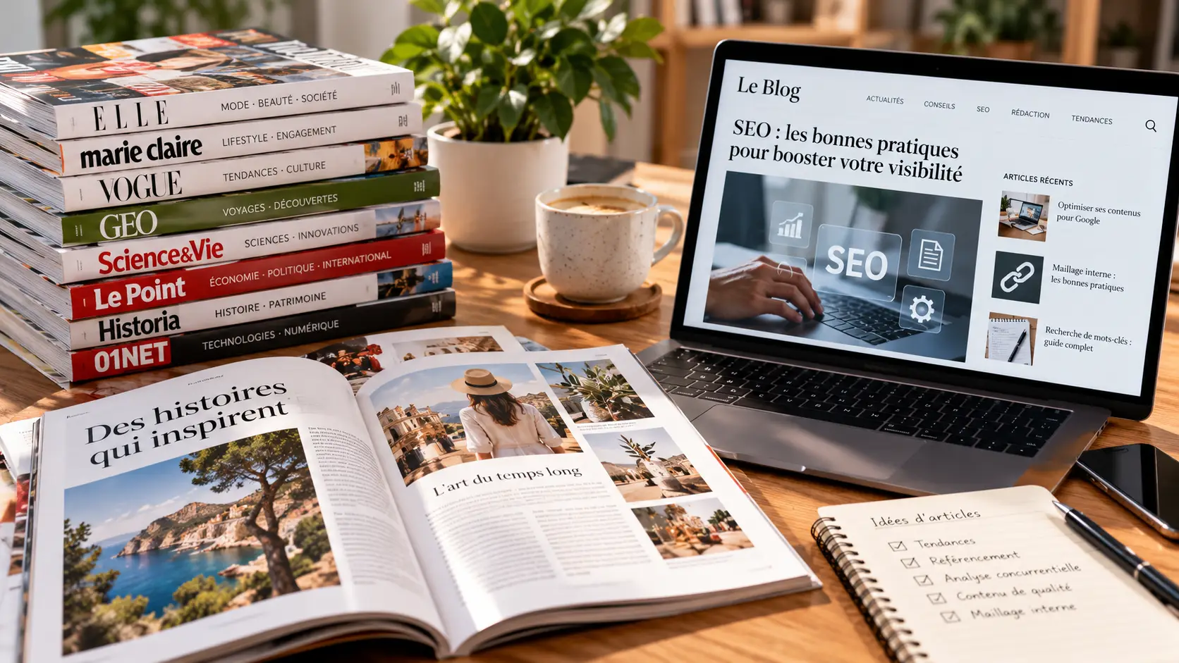 Presse magazine SEO blogs techniques